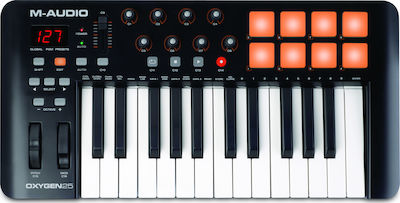 M-Audio Midi Keyboard Oxygen MK IV με 25 Πλήκτρα σε Μαύρο Χρώμα