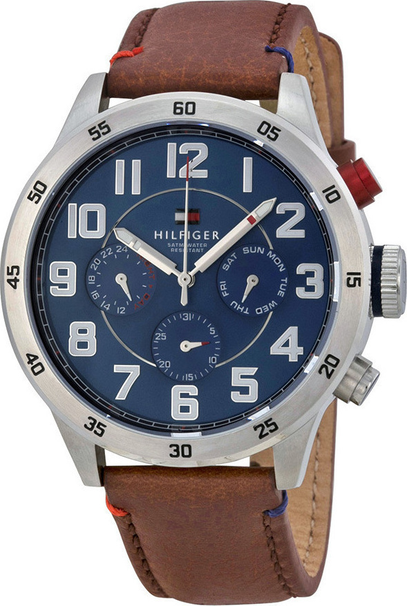 Tommy Hilfiger Trent Herrenuhr 46mm Chronograph Batterie mit Braun