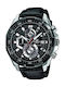 Casio Edifice Мъжки Часовник 49мм На Батерия С Черна Кожена Каишка