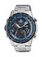 Casio Edifice Ανδρικό Ρολόι με Μεταλλικό Μπρασελέ