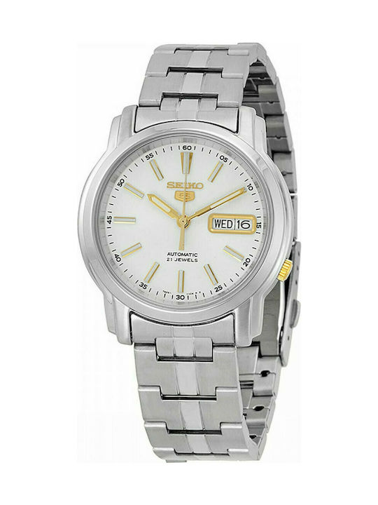 Seiko 5 Automatic Automatic Watch with Metal Bracelet Silver