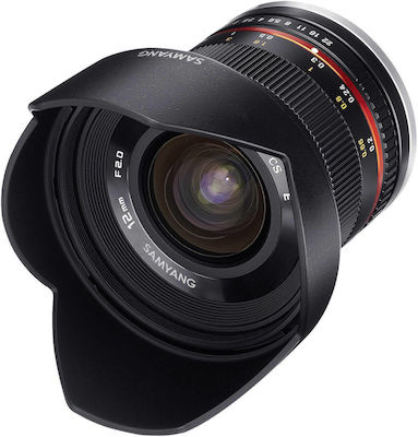 Samyang Crop Camera Lens 12mm f/2.0 NCS CS Wide Angle for Micro Four Thirds (MFT) Mount Black