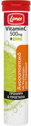 Lanes Vitamin C + Zinc Βιταμίνη 500mg Λεμόνι 20 αναβράζοντα δισκία