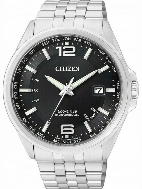 Citizen Ανδρικό Ρολόι 43mm Eco - Drive με Ασημί...