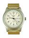Seiko Automatic Watch with Fabric Strap Beige