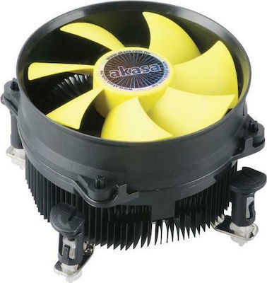 Akasa K32 Cooler Procesor pentru Socket 775 / 115x Galbenă