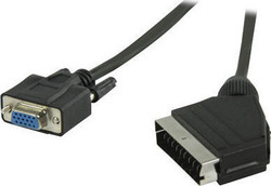 Valueline Cable Scart male - VGA female 0.5m VLVP31550B0.50