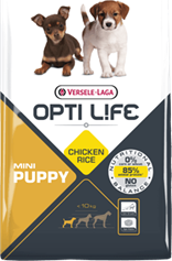 Versele Laga Opti Life Puppy Mini 2.5kg Trockenfutter ohne Getreide & Gluten für Welpen kleiner Rassen mit Huhn und Reis