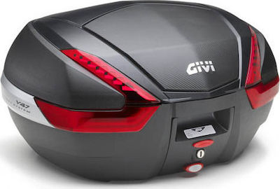 Givi V47N Monokey Motorcycle Top Case με Κόκκινα Αντανακλαστικά 47lt Black