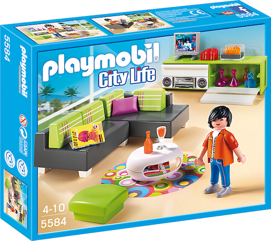 Playmobil City Life Modern Living Room for 4-10 years old