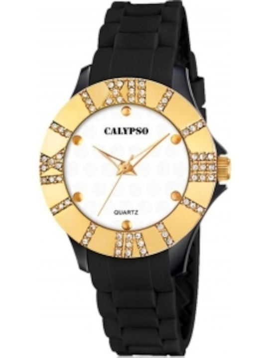 Calypso Γυναικείο Ρολόι Μπαταρίας με Μαύρο Καου...
