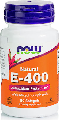 Now Foods Vitamin E Vitamină pentru Antioxidant 400iu 268mg 50 softgels