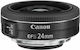 Canon Crop Camera Lens EF-S 24mm f/2.8 STM Standard / Pancake for Canon EF-S Mount Black