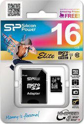 Silicon Power Elite microSDHC 16GB Class 10 U1 UHS-I με αντάπτορα