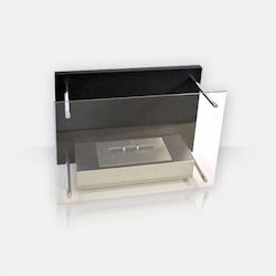 Thermozel Bioethanol-Kamin Boden Innen / Außen Raum Grau 60x21x21cm