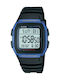 Casio Watch Battery with Black Rubber Strap W-96H-2AVDF