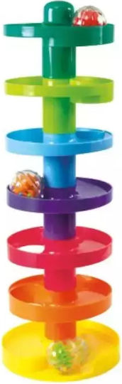 Playgo Stacking Toy Rainbow Ball Drop with Sounds for 12++ Months
