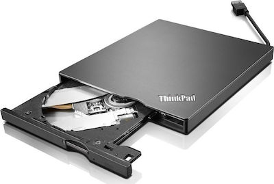 Lenovo ThinkPad UltraSlim Εξωτερικός Οδηγός Εγγραφής/Ανάγνωσης DVD/CD για Laptop / Desktop Μαύρο