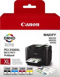 Canon PGI-2500XL Pack of 4 InkJet Printer Inks Yellow / Cyan / Magenta / Black (9254B004)