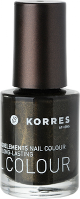 Korres Colour Shimmer Βερνίκι Νυχιών Μαύρο Precious Black 100 10ml