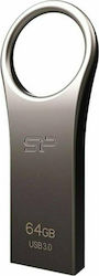 Silicon Power Jewel J80 64GB USB 3.0 Stick Argint