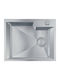 Foster Ένθετος Νεροχύτης Inox Σατινέ Μ58xΠ48cm Ασημί