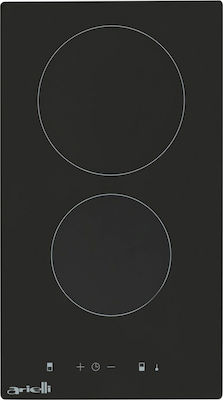 Arielli Domino Autonomous Cooktop with Ceramic Burners and Locking Function 29x51cm