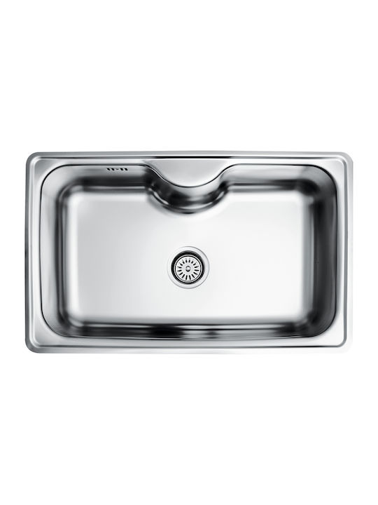 Fortinox Arena 22080 108-22080-110 22080-110 Drop-In Spüle Inox Satiniert B80xT50cm Silber