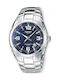 Casio Edifice Watch Battery with Silver Metal Bracelet