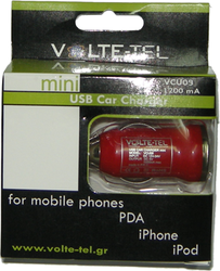 Volte-Tel USB mini VCU09 1200mA Red