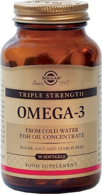 Solgar Triple Strength Omega 3 Ιχθυέλαιο 50 μαλακές κάψουλες