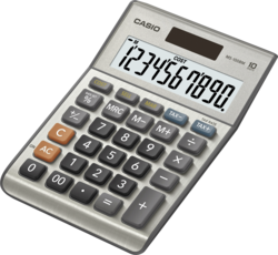 Casio Calculator Accounting 10 Digits in Silver Color