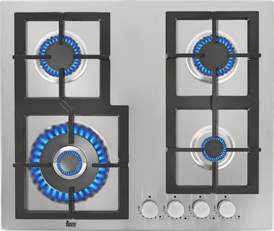 Teka Gas Cooktop Autonomous Inox 60x51εκ. Silver