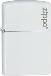 Zippo Classic Logo Windproof Flame Lighter Whit...
