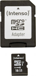 Intenso microSDHC 16GB Clasa 10 U1 UHS-I cu adaptor