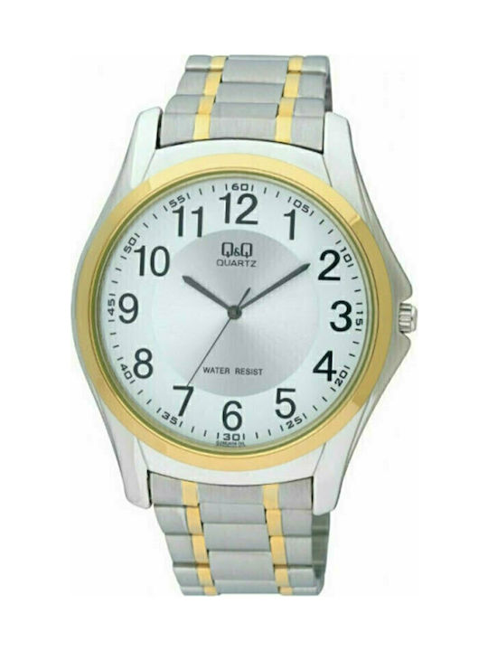 Q&Q Uhr mit Silber Metallarmband Q206J404Y