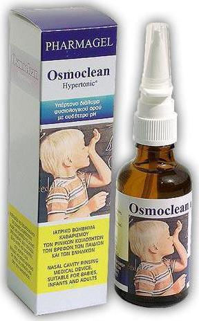 Pharmagel Osmoclean Nasal Spray Nasal Spray with Saline Solution for Infants and Children 50ml