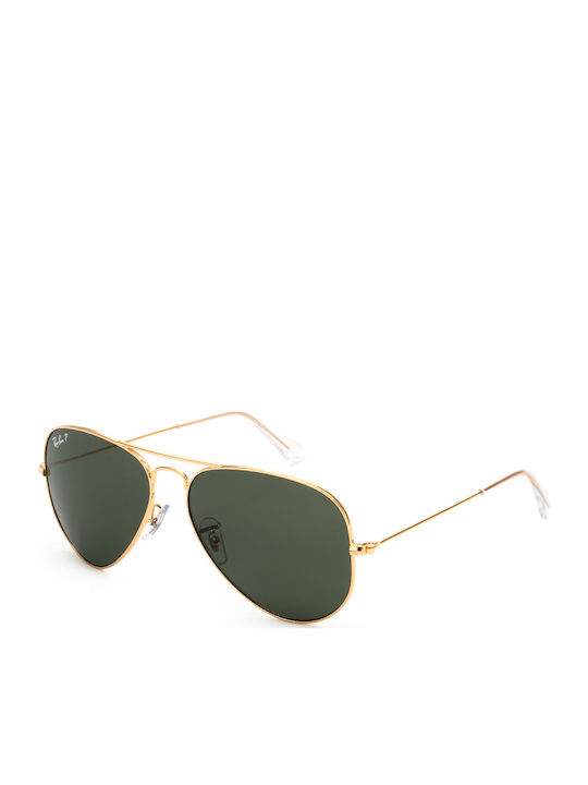 Ray Ban Aviator Unisex Γυαλιά Ηλίου με Χρυσό Με...