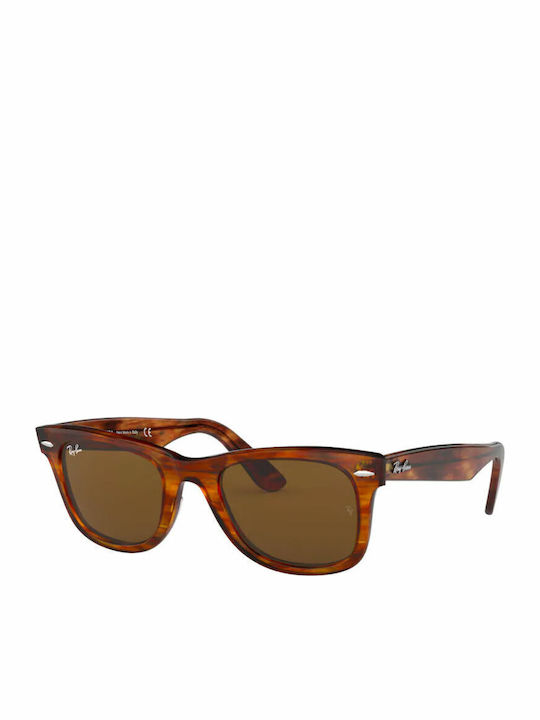 Ray Ban Wayfarer Unisex Sunglasses with Brown T...