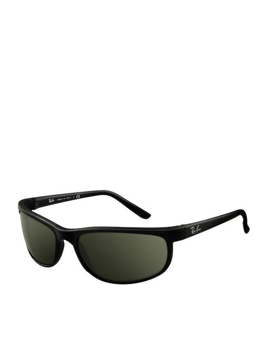 Ray Ban Predator 2 Men's Sunglasses with Horn-Rimmed Frame Black / Matte Black / Grey Green