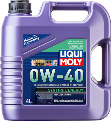 Liqui Moly Συνθετικό Λάδι Αυτοκινήτου Synthoil Energy 0W-40 4lt
