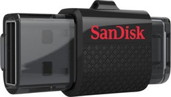 Sandisk Ultra Dual 16GB USB 3.0 Stick with connection USB-A & micro USB-B Black