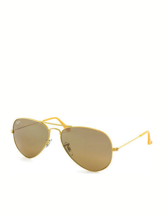Ray Ban Aviator Unisex Γυαλιά Ηλίου με Χρυσό Με...