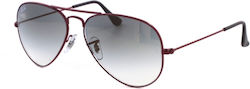 Ray Ban Aviator Γυαλιά Ηλίου Ροζ με Μεταλλικό Σκελετό