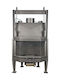 Volcano E80 Șemineu cu inserție Lemn Ventilație 17kW Prismatic cu ușă glisantă de cabinet Rezervor de expansiune închis