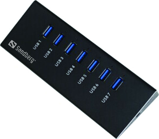 Sandberg USB-Hub 7 Anschlüsse USB 3.0 mit USB-A Anschluss