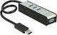 DeLock USB 3.0 Hub 4 Θυρών με σύνδεση USB-A Ασημί
