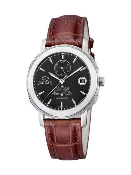 Jaguar Watch Automatic with Brown Leather Strap