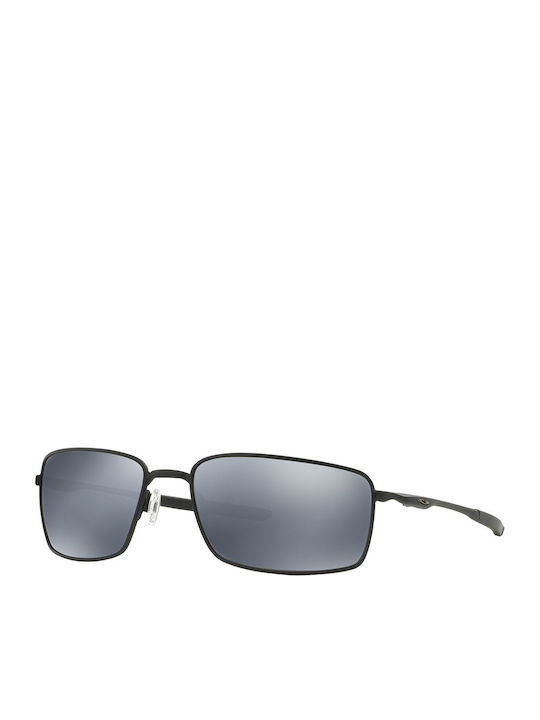 Oakley Square Wire Men's Sunglasses with Black Metal Frame and Black Polarized Mirror Lens OO4075-05