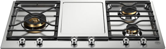 Bertazzoni Εστία Υγραερίου Αυτόνομη Inox 89x52εκ. Ασημί